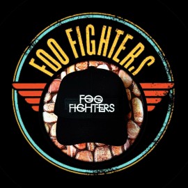 FOO FIGHTERS  BLACK HAT PATCHED AND ADJUSTABLE  NECKLACE