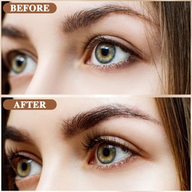 MOTIBACK 2-in-1 Brow Pen and Sealing Brow Gel with 20Pcs Eyebrow Card – Eyebrow Pen with 4-Fork-Tip & Precise Brush-Tip for Women, Eyebrow Pencil for Natural Hair-Like Brows, Black Brown