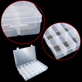 Neworkg 2 Pack Plastic Organizer Container Box with Dividers - 36 Compartment Organizer, Perfect for Fishing Tackle, Jewelry & Screws