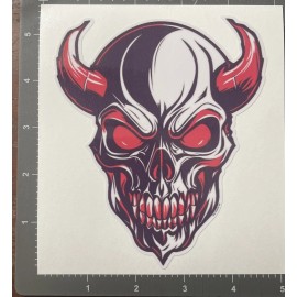 EGL Graphics Satan Devil Evil Skull Car Bumper Window Locker Sticker Decal Skeleton Horror