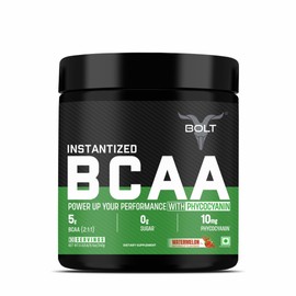 Bolt BCAA Powder, 2:1:1 Potent Formula-Leucine, Isoleucine, Valline, Suppots Muscle Recovery, Growth & Endurance,Watermelon Fizz, 30 Servings