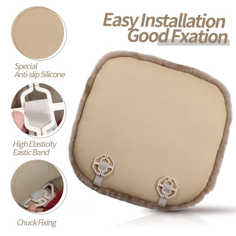 IRIWOOL Genuine Sheepskin Auto Seat Pad, Australian Soft Wool Seat