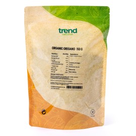 Trend Organic Oregano | Aromatic Herb with Robust Flavour for Culinary Excellence, Rich in Vitamins, and Essential Oils, Certified Organic, Vegan, No GMO, No Additives or Preservatives, 150g