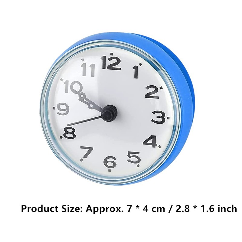 Waterproof Shower Clock with Suction Cup Round Face Arabic Digital