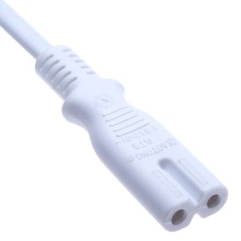 C7 2-Pin Euro Figure 8 Power Cable C7 Compatible with Epson Workforce WF-2530 WF-2540 WF-2630 WF-3640 WF-545 WF-845 / Artisan 1430 837 Printer Figure 8 Euro Plug Figure 8 White (2 Meter)