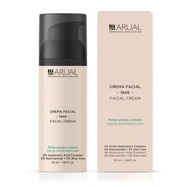 Arual Face Cream for Oily and Combination Skin with Hyaluronic Acid, Niacinamide, Aloe Vera