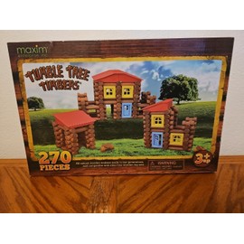 Maxim Tumble Tree Timbers Natural Wood Log Building Set 270 Pcs Lincoln Log Compatible