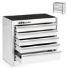 P.I.T. Mini White Tool Box, Portable 5-Drawer Micro Roll Cab