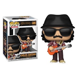 Funko Carlos Santana with Guitar and Sunglasses + Pop Protector: Pop! Rocks Vinyl Figure (Gift Set Bundled with ToyBop Brand Box Protector Collector Case)