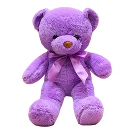TROYSINC Teddy Bear Plush Toy Cuddly Toy Soft Fur Teddy Bear Valentine's Day Children's Day Gift (Purple, 30 cm)