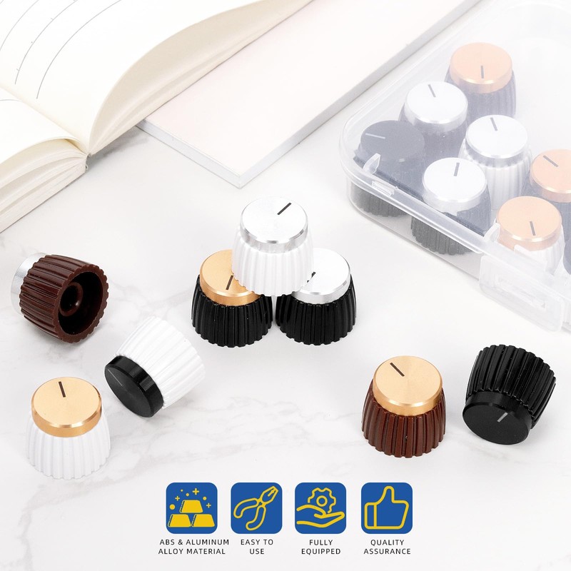 Glarks 16pcs 5.9mm 8 Colors Guitar AMP Amplifier Push on