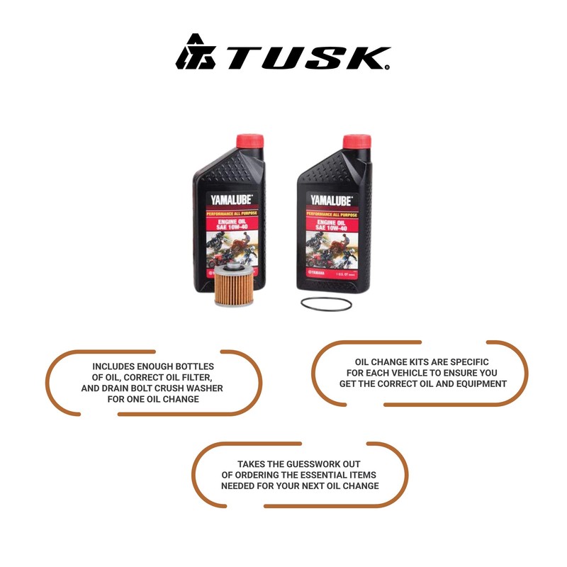 TUSK 4-Stroke Oil Change Kit Yamalube All Purpose 10W-40 for