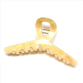 QinGoo Large Yellow Hair Clip, Cross, Hair Clip, Adult, Hair Accessory, Cute, Fashionable, Popular in Korea, 3.9 inches (10 cm), 1 Piece (Yellow)