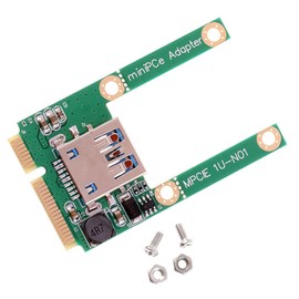 Ieron Mini PCI-E Extension USB 2.0 Interface MPCIE to USB Adapter Card Expansion Card for PC Laptops Desktop USB Port Upgrade