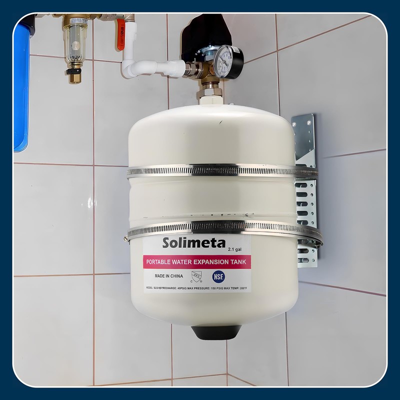 Solimeta 2.1 Gallon Potable Water Expansion Tank With Adjustable Wall