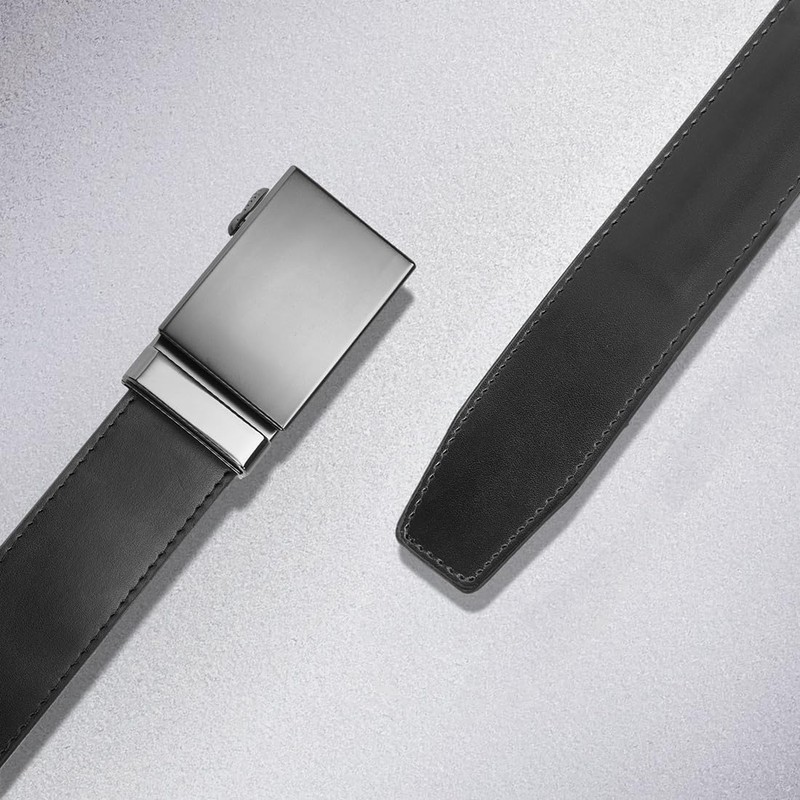 Nelbons Men's Belt Ratchet Belt Automatic Buckle for Men Suit