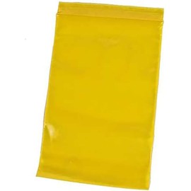 uPolyBags 100 bolsas de cierre resellables amarillas de 10 x 15 cm, 100 unidades