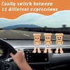 Zhaoyao Shaking Wooden Man for Car Dashboard with 12 Magnetic