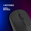 Mouse Inalambrico Negro Recagable 1600 dpi Stylos Tech