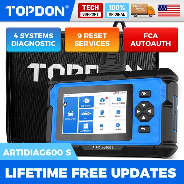 TOPDON 2025 TOPDON AD600S OBD2 Scanner Engine ABS SRS SAS