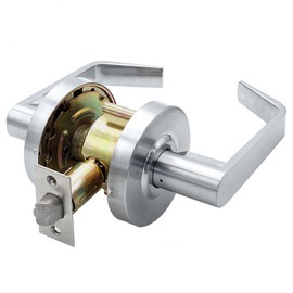 HISAFE 70mm Latch Commercial Door Lever Passage Lever Door Lock Heavy Duty Grade 2 Industrial Door Handle, UL 3 Hour Fire Rated, ADA, X-HD-G2-PS