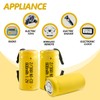 JINTION Rechargeable 2/3 AA Ni-Cd 1.2V 2/3AA 600mAh Battery Button