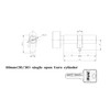 Jeriup 100mm(45/10/45) Euro Profile Lock Cylinder with 5 Keys (dimple),