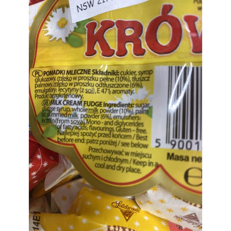 SOLIDARNOSC MILK CREAM FUDGE 2 LB. Product from Poland. Packing