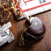 Cramp Portable Ashtray, Butt Holder, Leather, Brass, Stylish, Men's Key