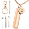 alettimo Ashes Pendant, Double Waterproof, Includes Engraved Charm, Includes Key