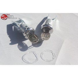 Classic GM 1955 1957 Chevy Pontiac Door Lock Cylinder Set U Pawl Round Head Later Keys