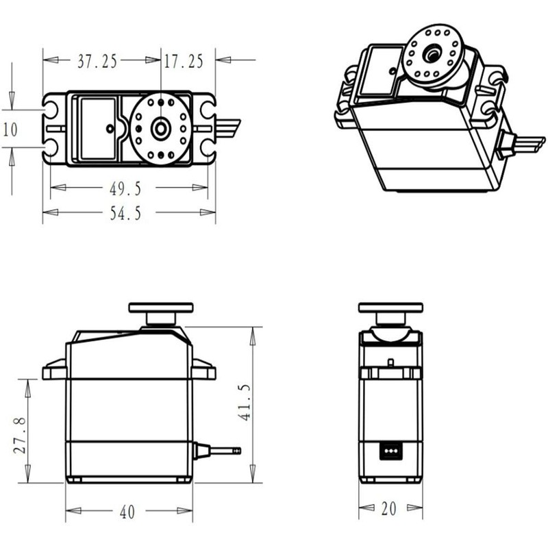 LJWRC 35kg servo high Torque Coreless Motor servo for RC