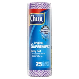 Chux Original Superwipes Handy Roll, Superfast Drying and Ideal for Everyday Use, 25 Count