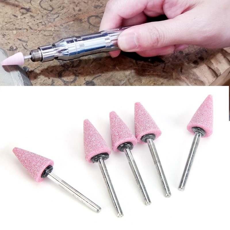 50 Pcs Grinding Bits Ceramic Triangular Cone Aluminum Oxide Grinding
