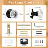 Gobrico 2 Pack Crystal Door Knobs Diamond Glass Bed/Bath Privacy