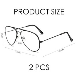 CVFRTT 2 Pieces Of Glasses, Metal Glasses, Fashionable And Simple Glasses, Clothing Accessories, Classic And Versatile Glasses