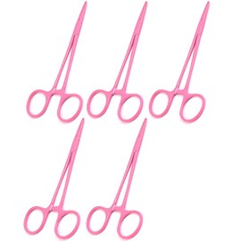 AAProTools 5 Pink Color Mosquito Locking Hemostat Forceps Straight 5" Ideal for All Types of Hobby and First Aid Kit