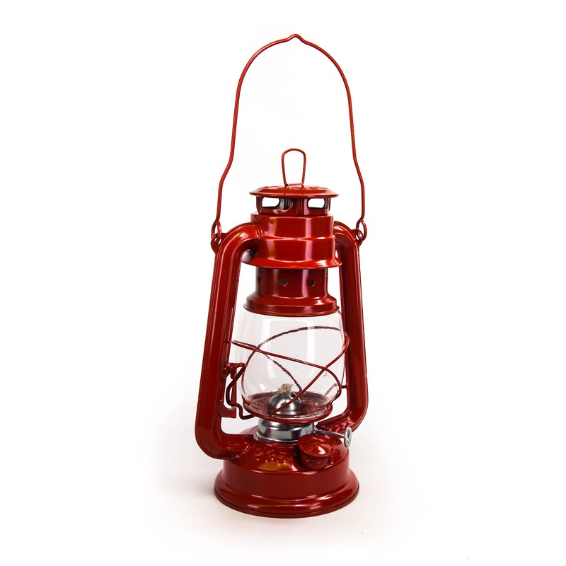 1 x Campfrei Petroleum Lamp 24 cm, 4 Colours, Red,