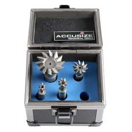 Accusize Industrial Tools 4 pc 60 Degree H.S.S. Dovetail Angular Cutters, Right Hand Weldon Shank, 4400-6206