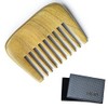 EQLEF Premium Natural Green Sandelholz Wide Tooth Kamm nicht statisch