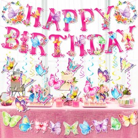 Butterfly Themed Birthday Decorations Pink Birthday Decorations