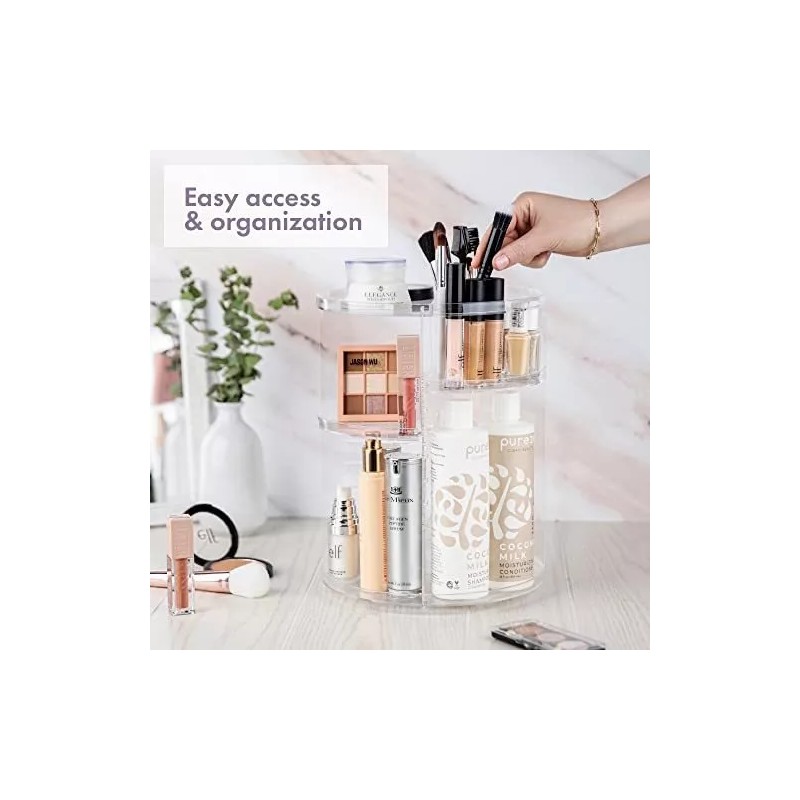 Masirs Organizador De Maquillaje Giratorio De 360 Grados, Altura De