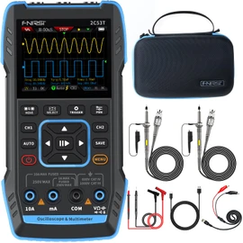 FNIRSI 2C53T Upgraded Handheld Oscilloscope, 50MHz Bandwidth, 3IN1 Digital Oscilloscope Multimeter DDS Generator, 250MS/s Sampling Rate, 19999 Counts, Voltage, Current, Capacitor, Resistor, Diode Test
