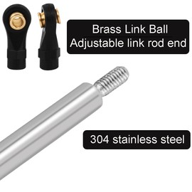 Pothyes Stainless Steel Steering Links and High Clearance Body Chassis Link Set for Redcat Ascent-18 1/18 RC Crawler Metal Upgrade