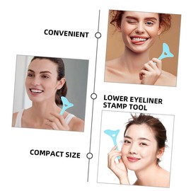 WOONEKY 2pcs Reusable Bottom Lash Eyeliner Stamp Tool for Women Makeup Stencil Lightweight and Portable Eye Makeup Applicator