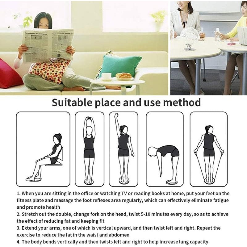 Twistboard Spin Board Balance Disc Spin Trainer Torsion Diet Core