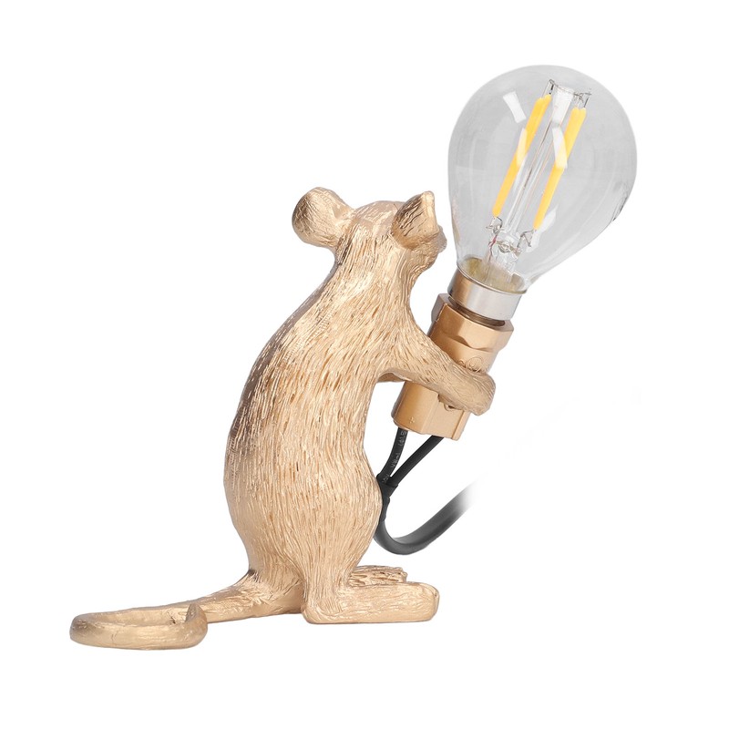 Modern Resin Mouse Lamp E12 Creative Desktop Decoration Animal Lamp