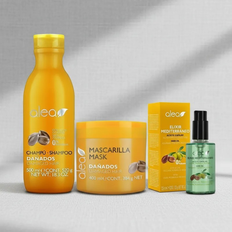 Kit Alea Cabello Dañados Shampoo + Mascarilla + Elixir