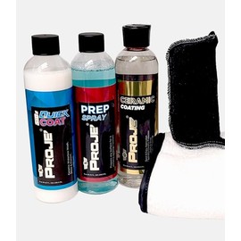 Proje Premium Car Care Premium Ceramic Wash Detail kit | Premium Ceramic Coating kit with Prep Spray, 9H Ceramic Coating, SiO2 Waterless Wash