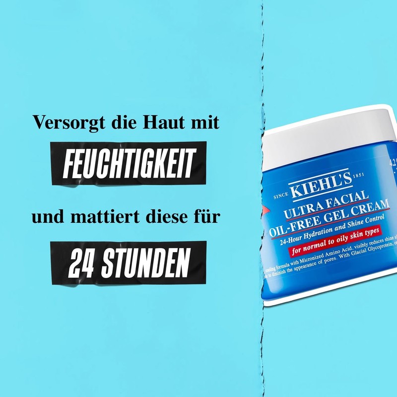 KIEHL'S Ultra Facial Oil-Free Gel Cream, 125 ml, Refreshing Face